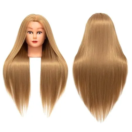 Lebene Professional Synthetic Brown Long Hair Dummy Mannequin Doll